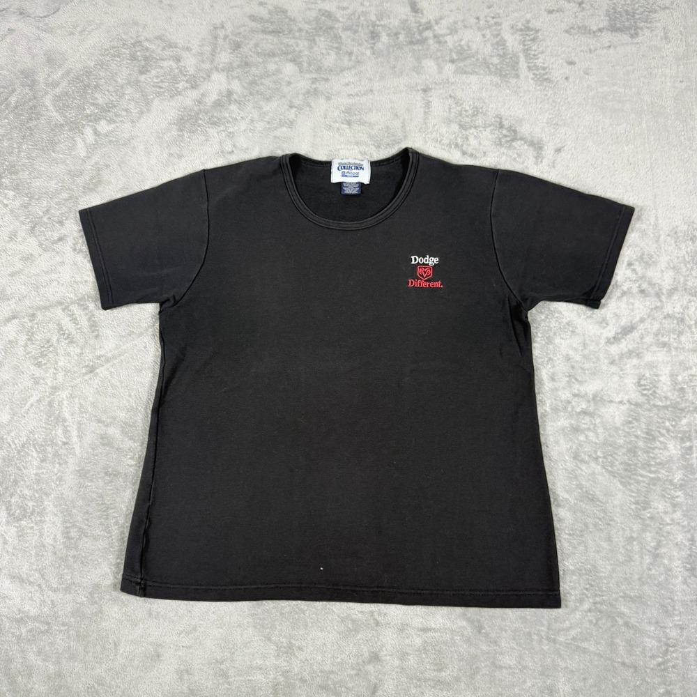 Vintage Mopar Dodge Womens M Black Short Sleeve T-Shirt Dodge Different Logo